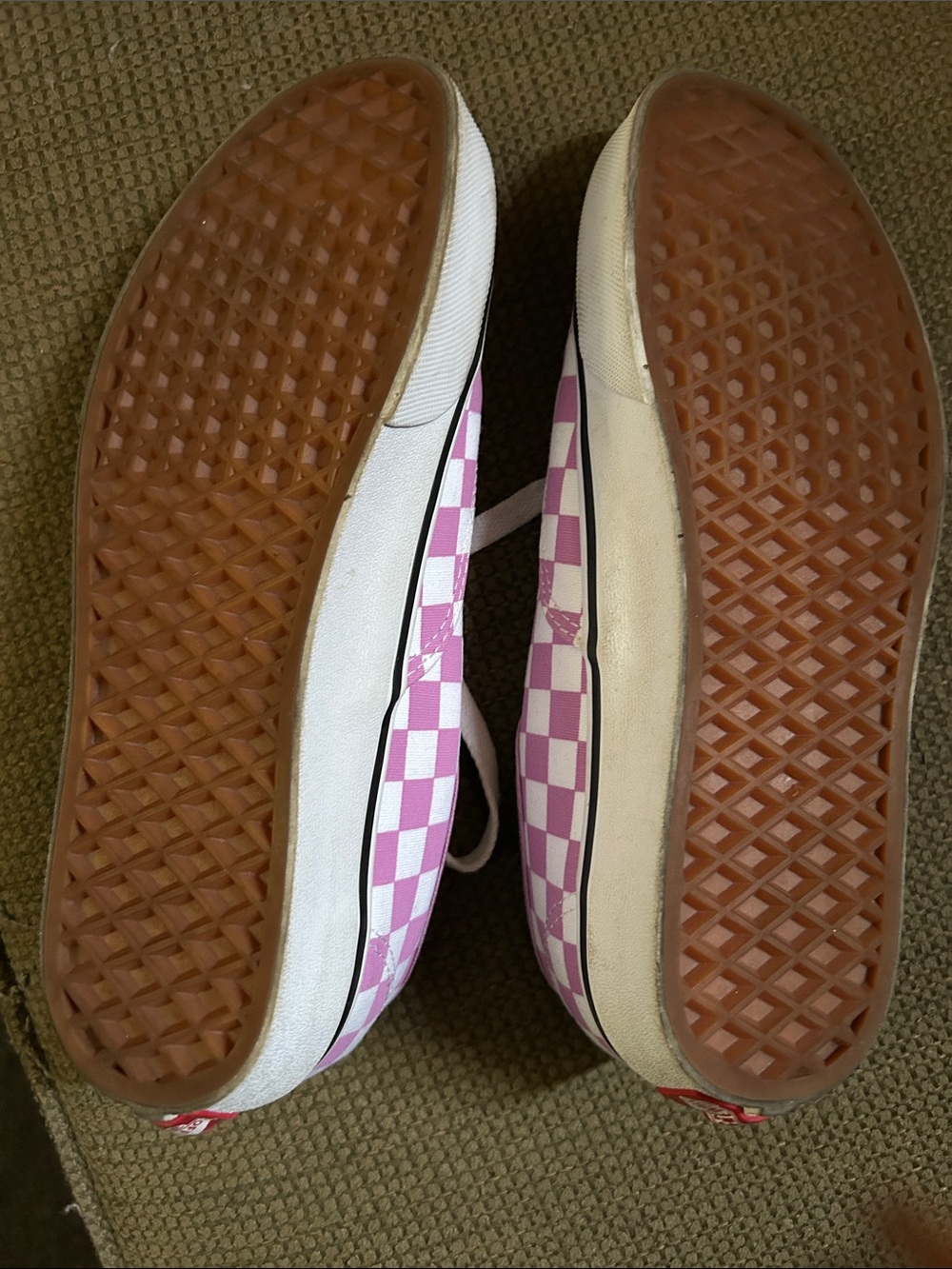 Vans Pink and White Checkerboard Lace-Up Sneakers - Picture 4 of 5